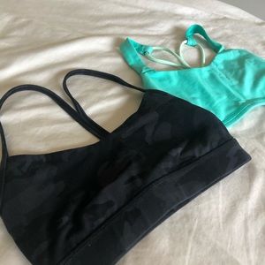 Two Lululemon sports bras in good condition